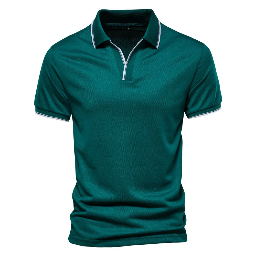 BENJAMIN™ | MUŠKA POLO MAJICA SA V-IZREZOM