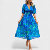 Clara - Elegantni Midi Cvjetni Haljina