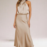 Flavia | Halter haljina od glamuroznog satena