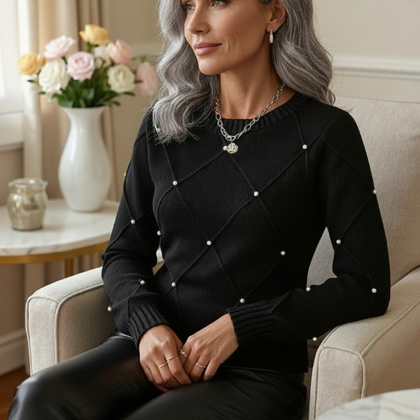 Marguerite™ – Elegantni pulover sa delikatnim perlama