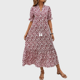 Béatrice | Boho Vintage Haljina sa V Izrezom i Dugmadima