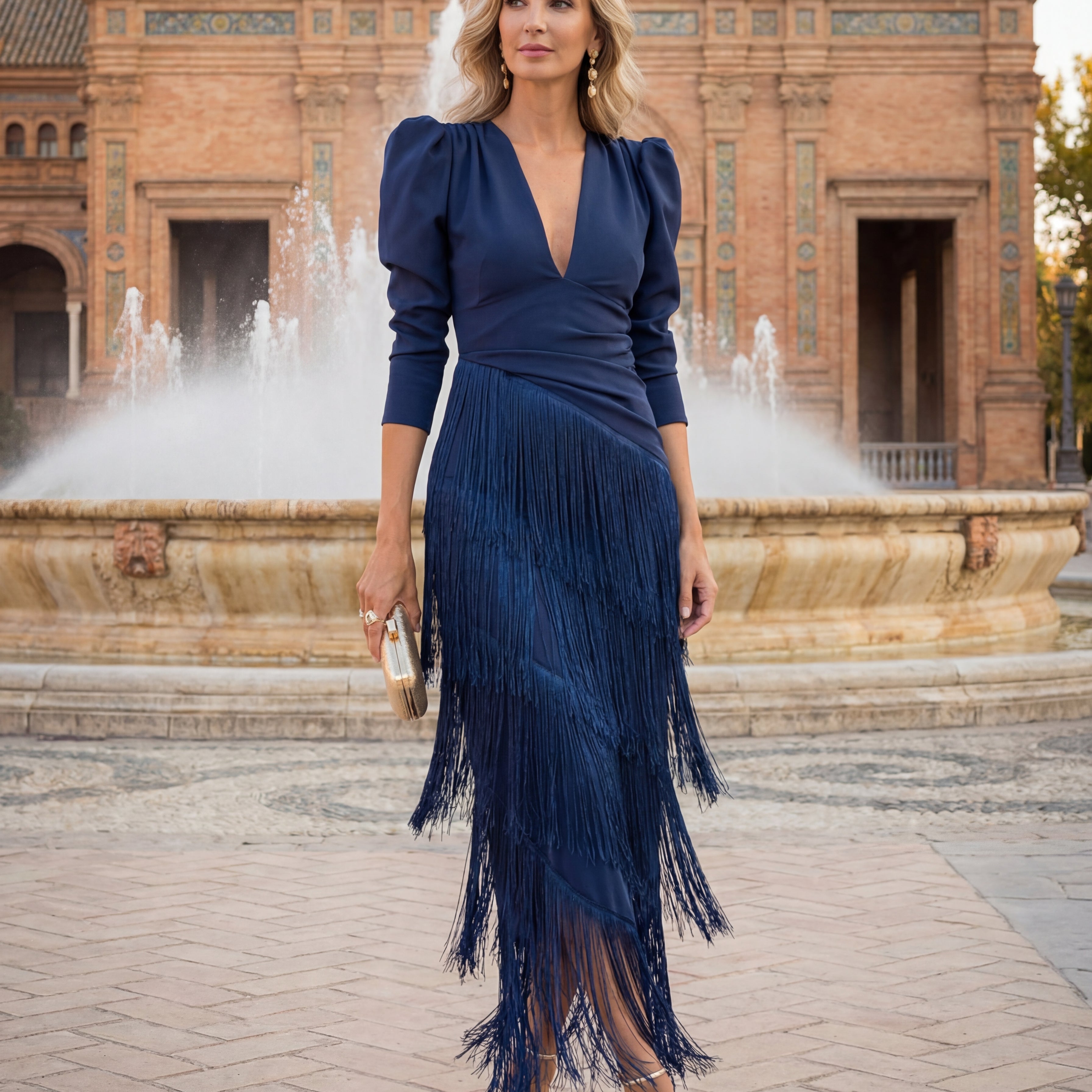 Elegantna Haljina sa Resama - Maison Claire i Sylvie