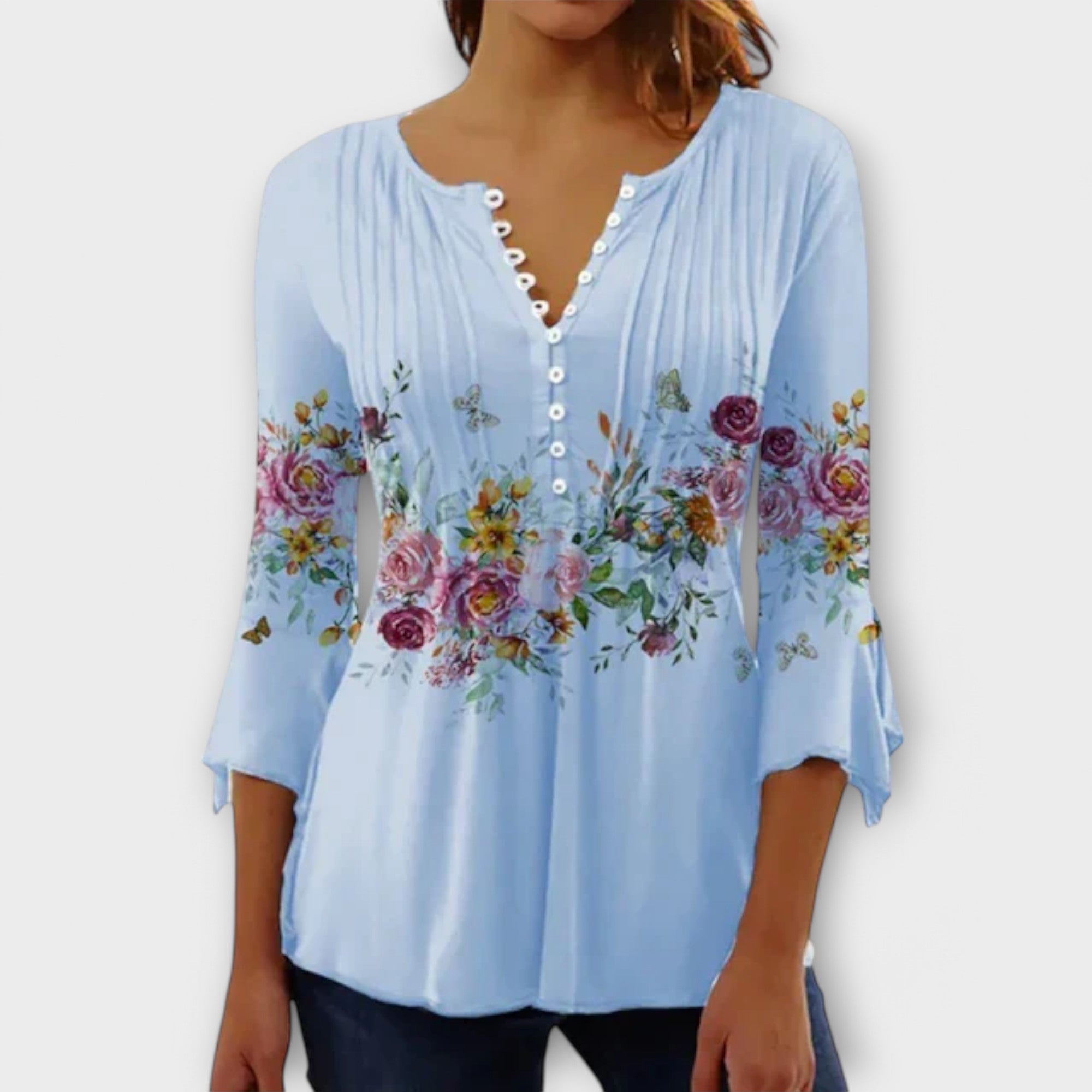 Juliane – Bluza sa V izrezom i rukavima