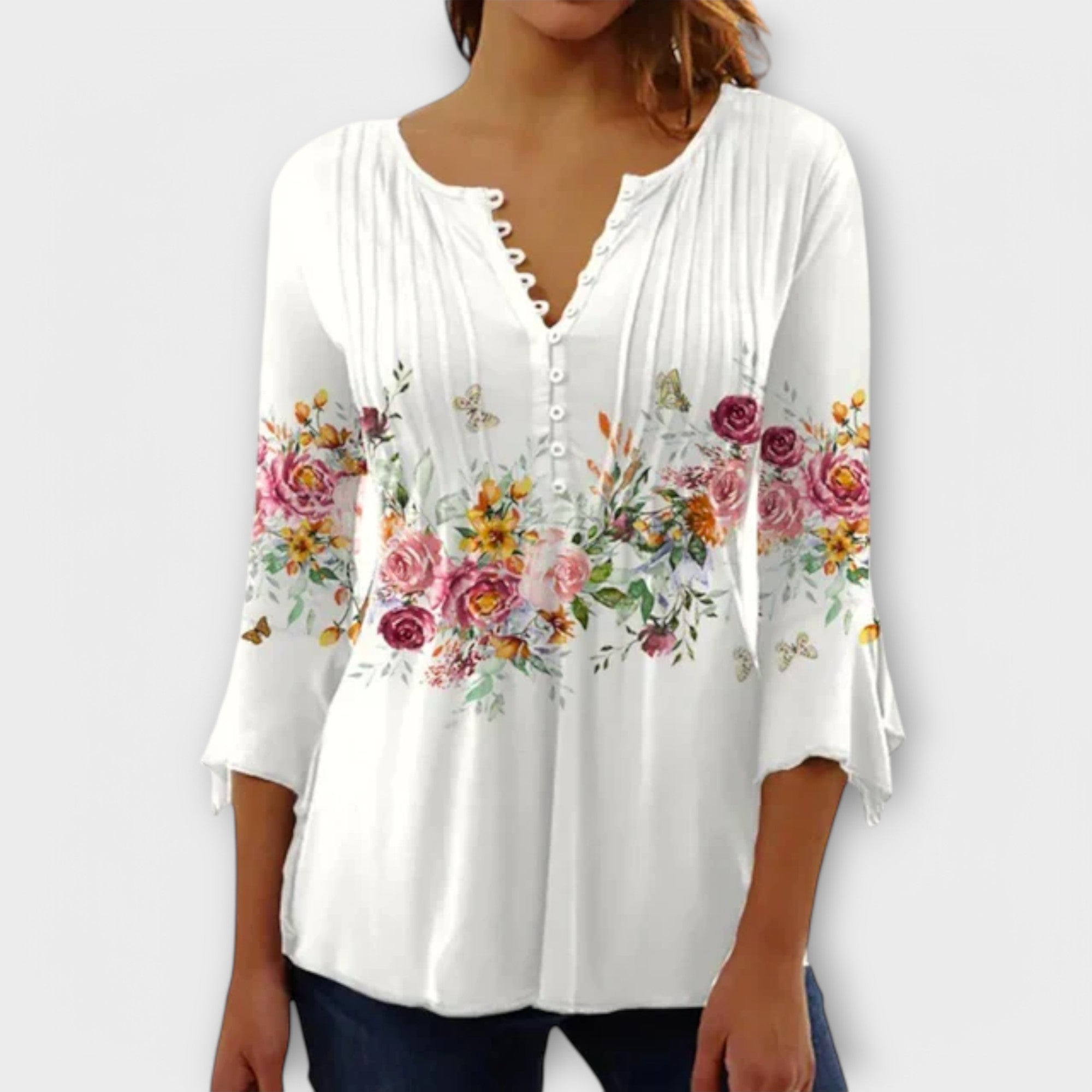 Juliane – Bluza sa V izrezom i rukavima