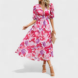 Clara - Elegantni Midi Cvjetni Haljina
