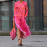 Haljina sa dugim rukavima, leopard print