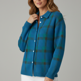 Nina - Cardigan Doux à Carreaux