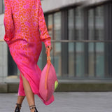 Haljina sa dugim rukavima, leopard print