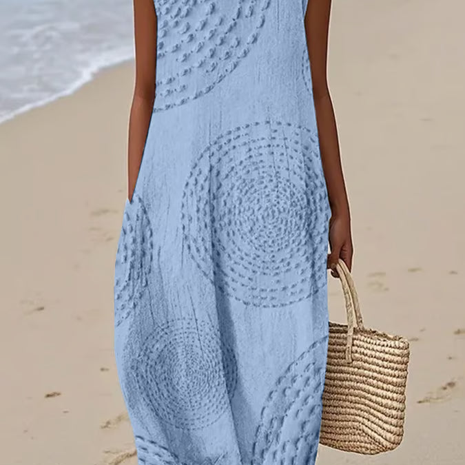 Ana - Maxi Haljina Bez Rukava sa Teksturom