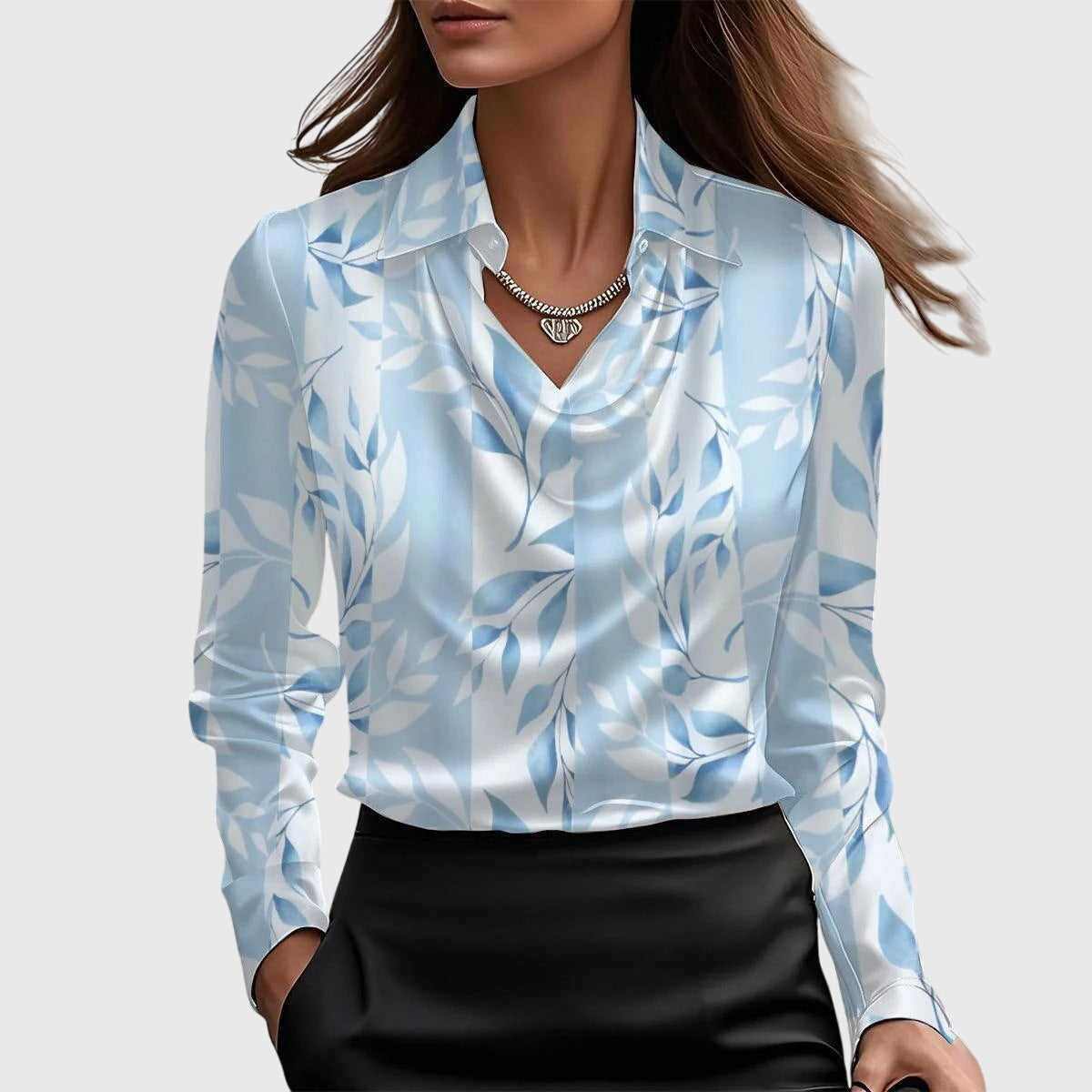 Sylvie | Luksuzna Bluza sa Plisiranim Dekolteom