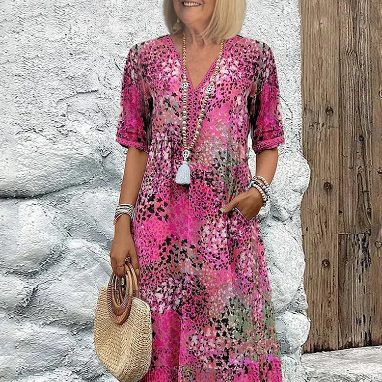 Anthea - Elegantna cvjetna midi haljina