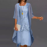 Eleanor - Elegantna Chiffon Haljina u Dva Dele