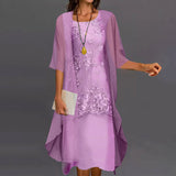 Eleanor - Elegantna Chiffon Haljina u Dva Dele