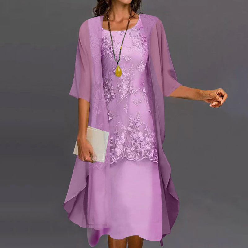 Eleanor - Elegantna Chiffon Haljina u Dva Dele