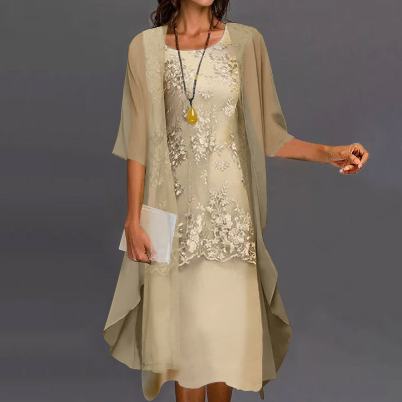 Eleanor - Elegantna Chiffon Haljina u Dva Dele