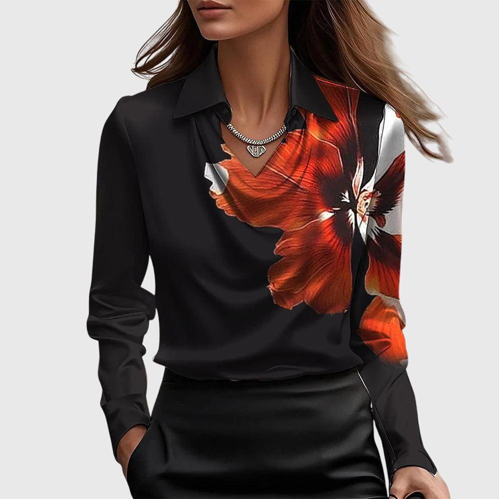 Sylvie | Luksuzna Bluza sa Plisiranim Dekolteom