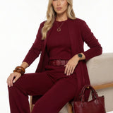 Conjunto Elena – Dugi Kardigan, Top i Pantalone