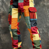 Evan - Muške cargo pantalone s patchwork detaljima