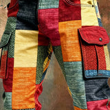 Evan - Muške cargo pantalone s patchwork detaljima