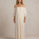 Isabel - Maxi Haljina Boho Plisirana Biserna
