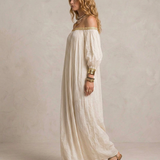Isabel - Maxi Haljina Boho Plisirana Biserna