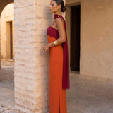 Valessia - Elegantna Maxi Haljina sa Drappiranjem