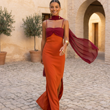 Valessia - Elegantna Maxi Haljina sa Drappiranjem