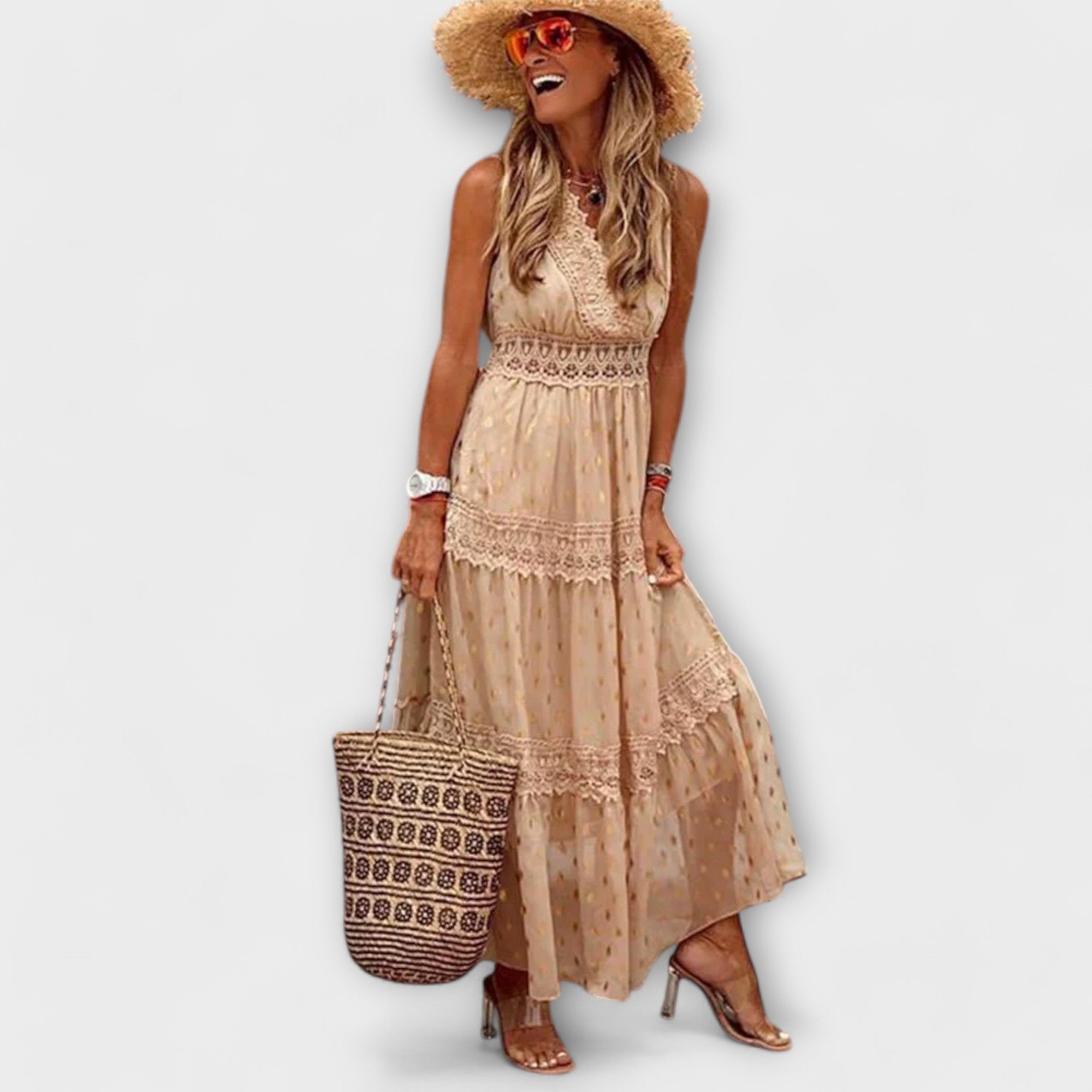 Lola - Maksimalna Haljina sa Čipkom u Boho Stilu