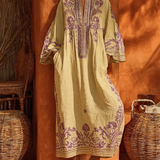 Celestina | Boho haljina sa vezom i mediteranskim šarmom za žene