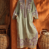 Celestina | Boho haljina sa vezom i mediteranskim šarmom za žene