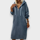Giada | Casual Haljina sa Kapuljačom od Fleece Materijala