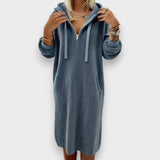 Giada | Casual Haljina sa Kapuljačom od Fleece Materijala