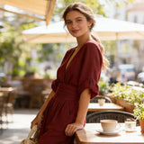 Daniela - Elegantni kombinezon s V izrezom