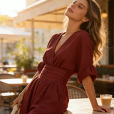 Daniela - Elegantni kombinezon s V izrezom