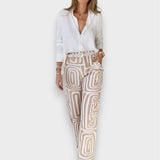 Aurora | Set elegantnih pantalona sa bluzom i pojasom