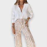Aurora | Set elegantnih pantalona sa bluzom i pojasom