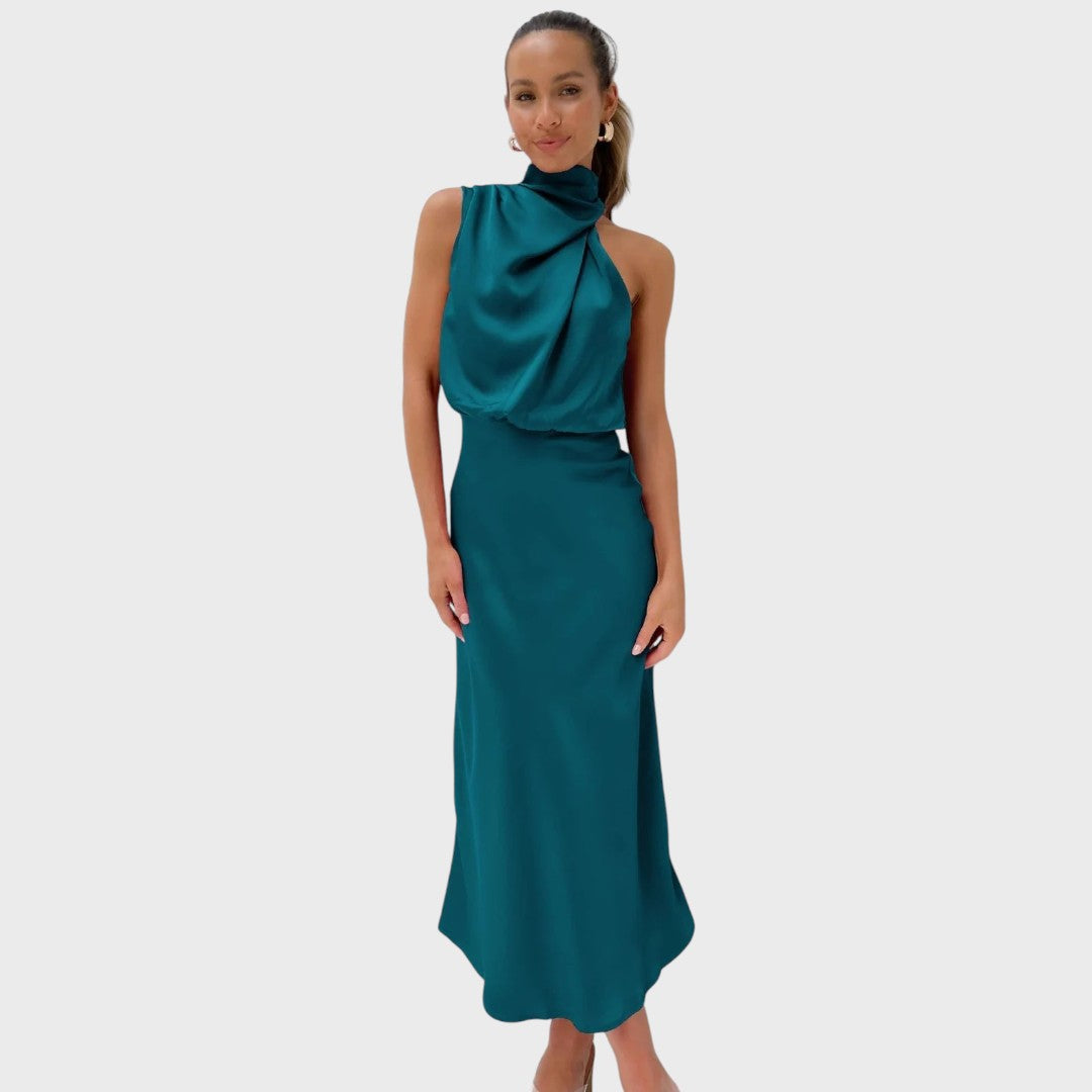 Benthe | Midi Haljina sa Off-the-Shoulder Dizajnom